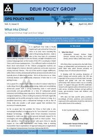 DPG Policy Note Vol. II, Issue 4: What Irks China? DPG Policy Note Vol. II, Issue 4: What Irks China?